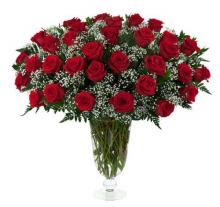 36 Red Roses Vase