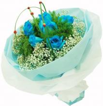 6 Blue Roses Bouquet