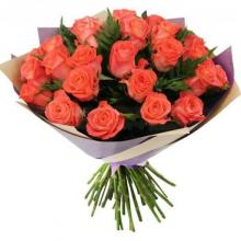 24 orange roses bouquet
